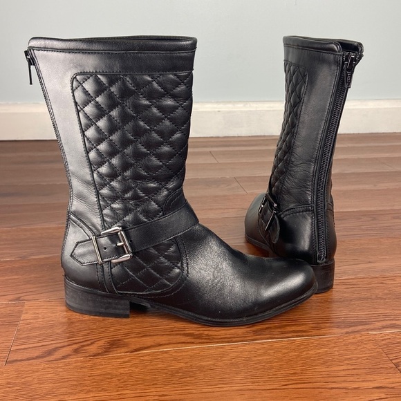 Vaneli Short Quilted Moto Boot Black Size 5.5 - Picture 3 of 12